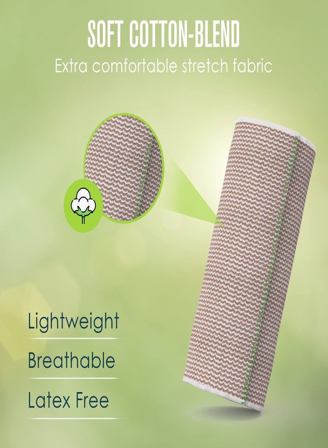 Houseables Elastic Bandage Wrap 6 Inch, Chest Compression Wrap, Compression Bandage, Cotton, for Legs, Lymphedema, Women, Men, Medical, Knee, Ankle, Arm, Foot, Hand, Injury, Reusable, 13’-15’, 2 Pack - Image 4